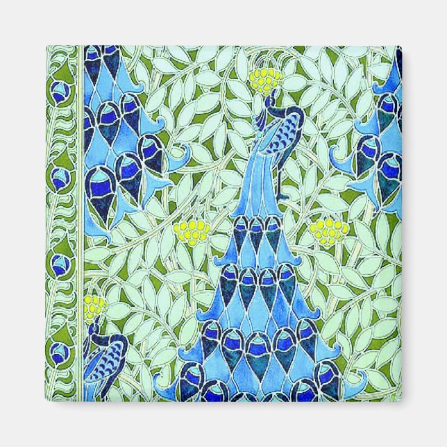 Aimant Peacocks Art Nouveau (Devant)