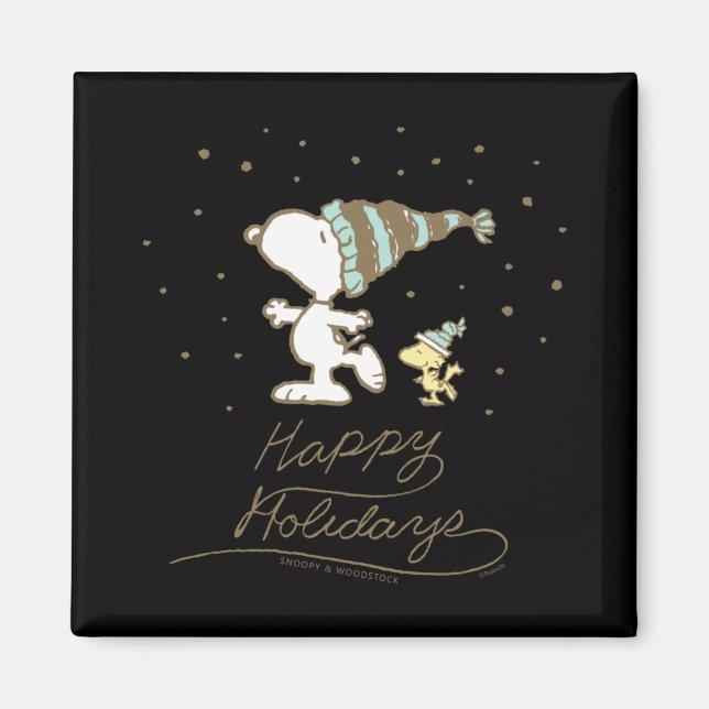 Aimant Peanuts Winter Skating  (Devant)