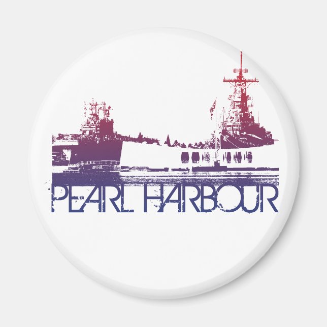 Aimant Pearl Harbour Skyline Design (Devant)