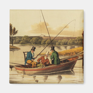 Aimant Pêchant dans un coup de volée, aquatinted par I.