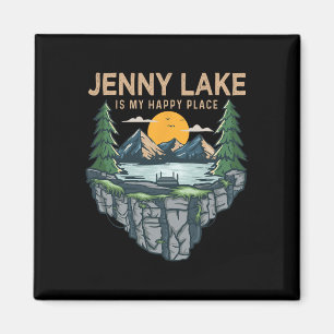 Aimant Pêche Bateau Camping - My Happy Place Jenny Lak