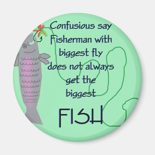 Aimant Pêcheur Fly Joke (Devant)