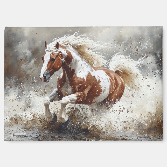 Aimant Peindre Un Cheval Qui Traverse L'Eau (Recto)