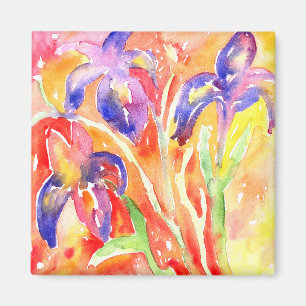 Aimant Peinture à l'aquarelle Iris
