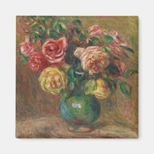 Aimant Peinture à l'huile florale française vintage de Re