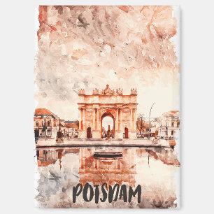 Aimant Peinture aquarelle de Potsdam Allemagne