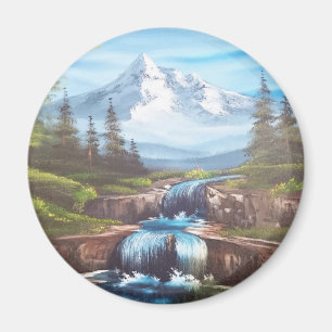 Aimant Peinture artificielle « Bergfrühlung » bobsle