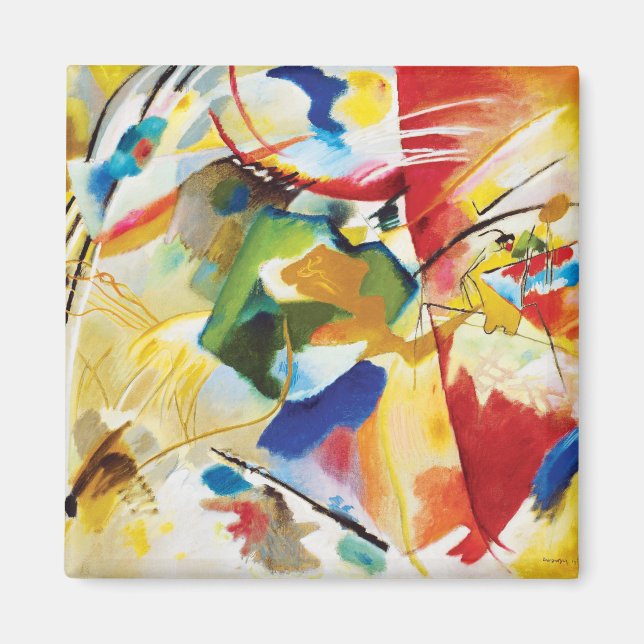 Aimant Peinture avec Centre Vert par Wassily Kandinsky (Devant)