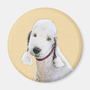 Aimant Peinture de Bedlington Terrier - Art original de c