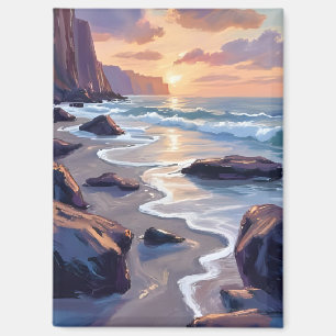 Aimant Peinture de Big Sur, côte de Californie