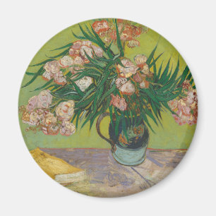 Aimant peinture de fleur d'oléandre de Vincent Van Gogh