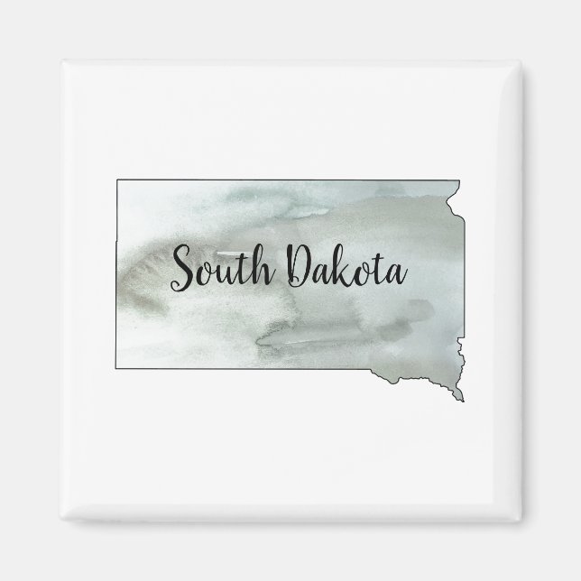 Aimant Peinture de l'État du Dakota du Sud (Devant)