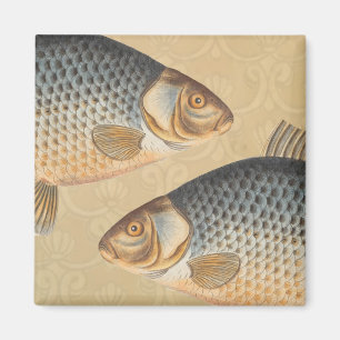 Aimant peinture de pêche de carpe dessin d'eau douce