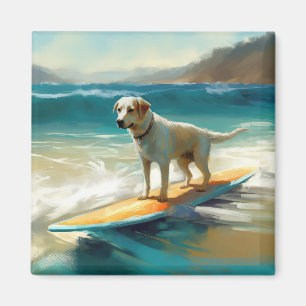 Aimant Peinture de Surf sur Plage de Berger Anatolien