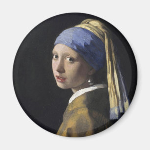 Aimant Peinture de vermeer - Fille à la perle