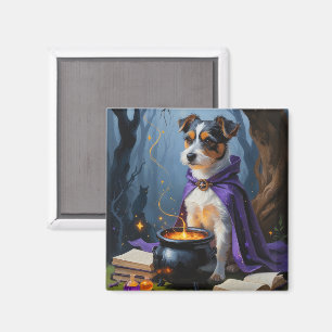 Aimant Peinture d'Halloween Whimsical Terrier australien
