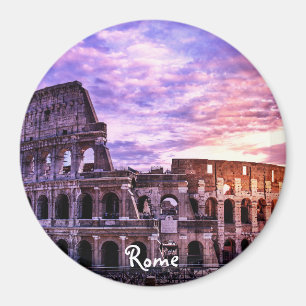 Aimant Peinture du Colisée à Rome au soleil couchant