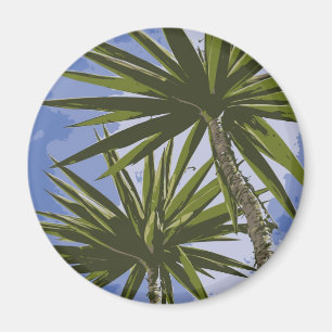 Aimant Peinture Effet Photo de Feuilles de Palmier Yucca