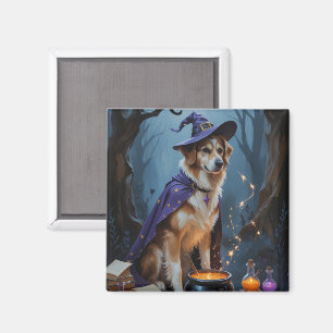Aimant Peinture fantaisiste d'Halloween du berger anatoli