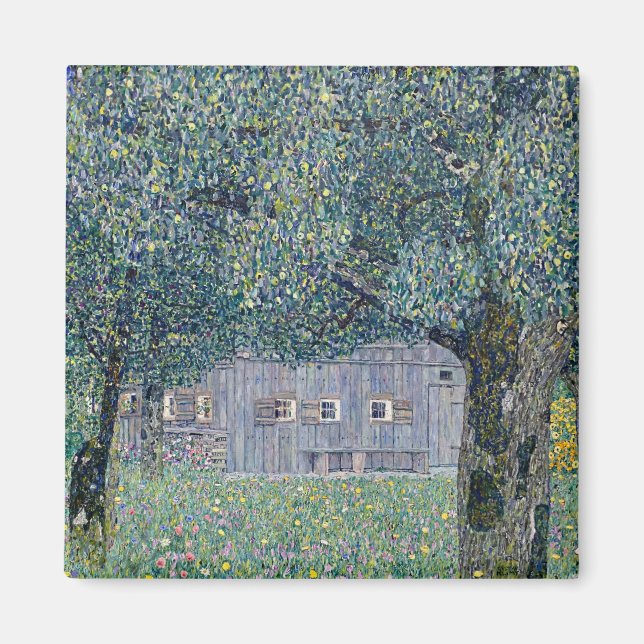 Aimant Peinture Gustav Klimt, Ferme en Haute-Autriche (Devant)