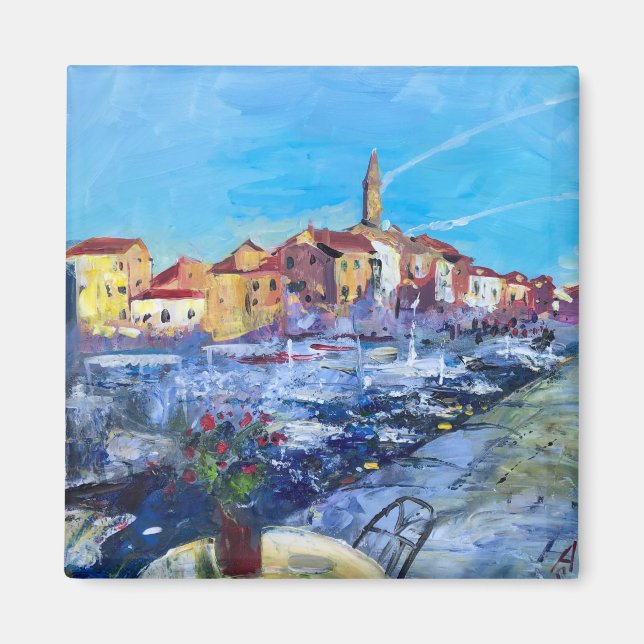 Aimant Peinture moderne été Rovinj en Croatie (Devant)