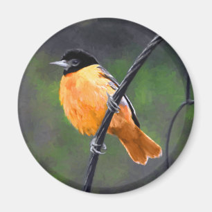 Aimant Peinture Oriole - Art Oiseau Original