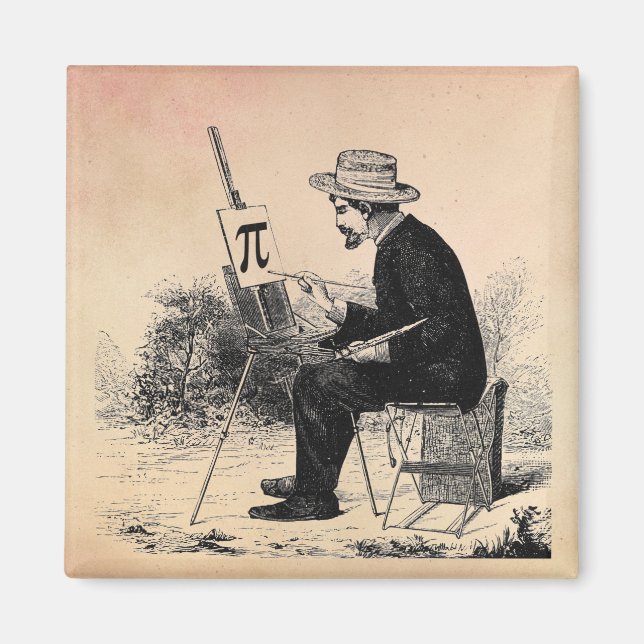 Aimant Peinture par numéro Pi (Devant)