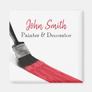 Aimant Peinture Peintre Service Société Pinceau Rouge