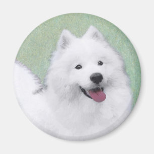 Aimant Peinture Samoyed - Cute Original Chien Art