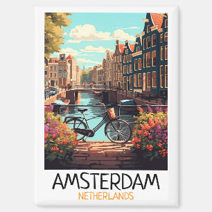 Aimant Peinture vintage Amsterdam Pays-Bas