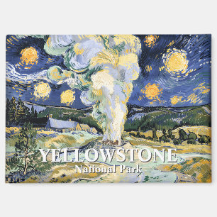 Aimant Peinture vintage de Van Gogh Yellowstone Old Faith
