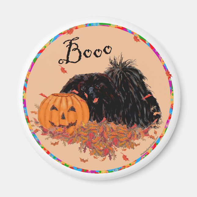 Aimant Pékinois Halloween (Devant)