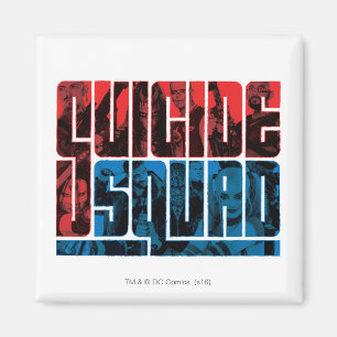 Aimant Peloton de suicide logo rouge et bleu de  