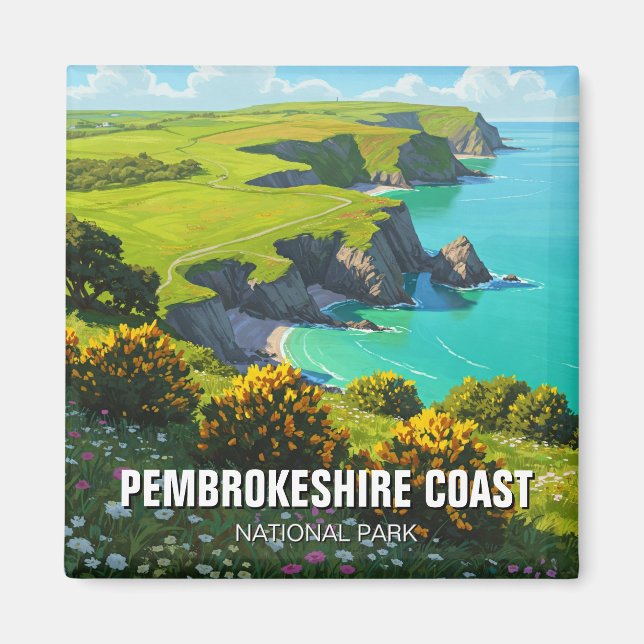 Aimant Pembrokeshire Coast National Park Wales Travel (Devant)