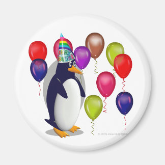 Aimant Penguin d'anniversaire