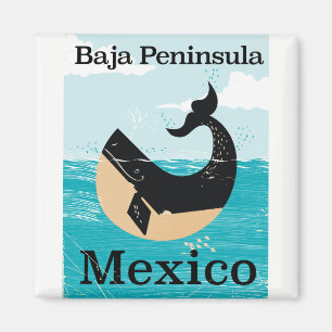 Aimant péninsule de Basse-Californie affiche de voyage au