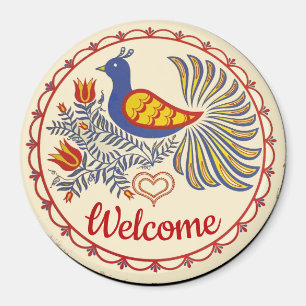 Aimant Pennsylvania Dutch Hex Sign , ajouter du texte