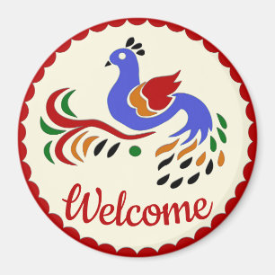 Aimant Pennsylvania Dutch Hex Sign , ajouter du texte