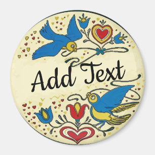 Aimant Pennsylvania Dutch Hex Sign , ajouter du texte