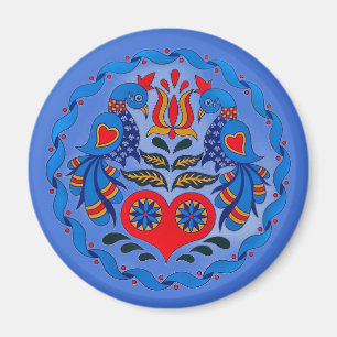 Aimant Pennsylvanie Dutch Hex Blue Birds