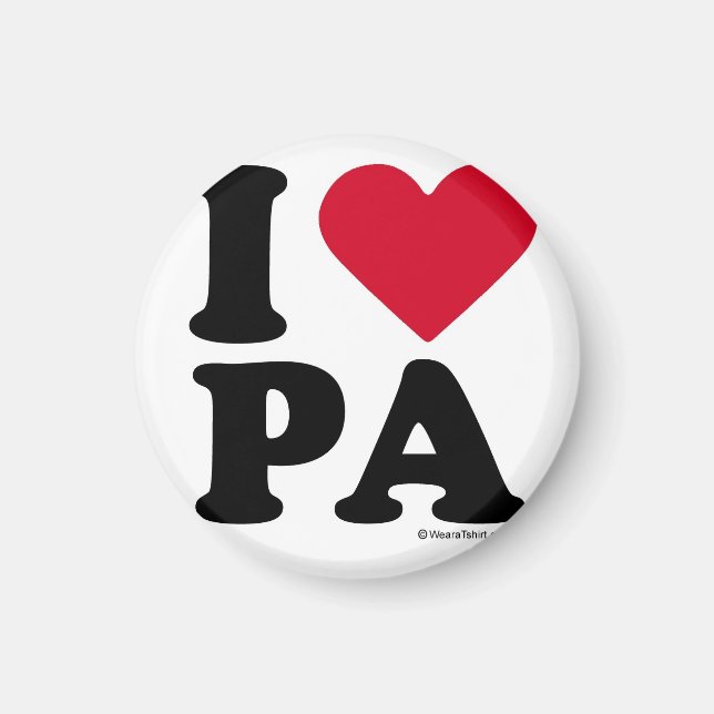 AIMANT PENNSYLVANIE - "I LOVE PA" "I LOVE PENNSYLVANIA" (Devant)