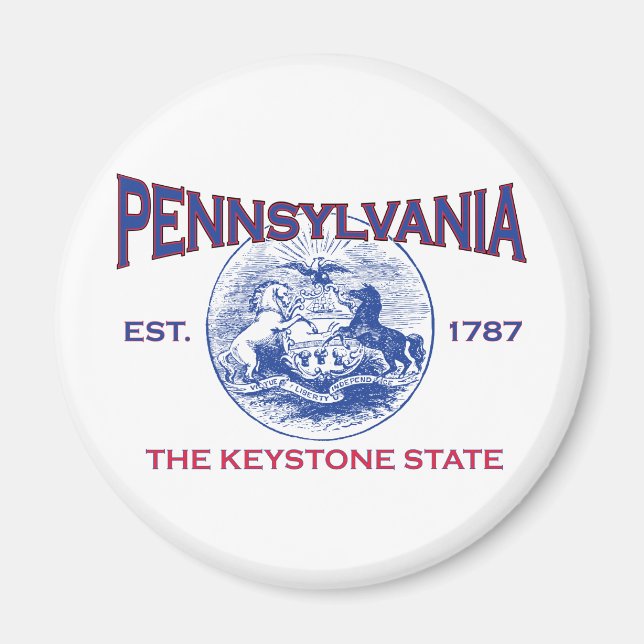 Aimant PENNSYLVANIE L'État Clé (Devant)