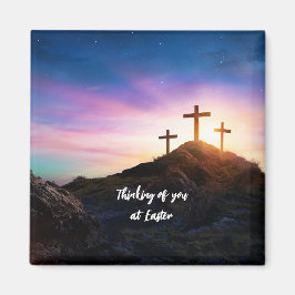 Aimant Penser à vous à Pâques texte éditable