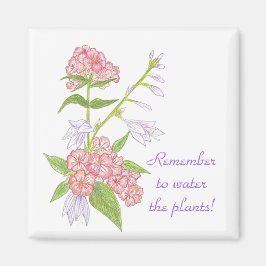 Aimant Pensez à arroser l'aimant Plante