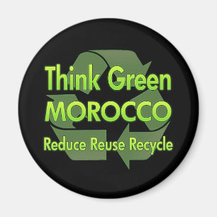 Aimant Pensez le Maroc vert