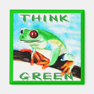 Aimant pensez le vert