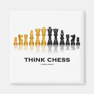 Aimant Pensez les échecs (le jeu d'échecs)