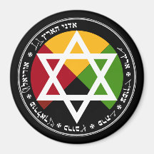 Pentacle de la Terre de l'Aube Dorée sur Fond Noir
