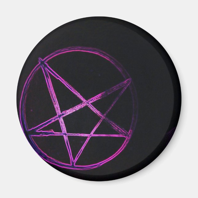 Aimant pentagramme jaune (Devant)