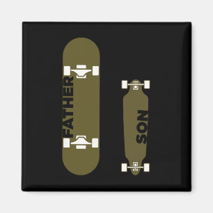 Aimant Père Fils Patineur Planche à Roulettes Planche à R